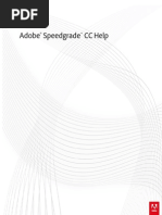 ADOBE Speedgrade Reference