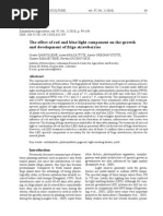 The Effect of Red and Blue Light Component On The Growth and Development of Frigo Strawberries