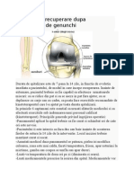 Protocol de Recuperare Dupa Artroplastia de Genunchi