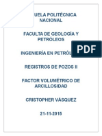 Volumen de Arcillosidad Registros Electricos