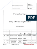 Driving Safety Operations Procedures