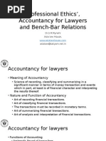 Professional Ethics - , Accountancy For Lawyers and Bench-Bar