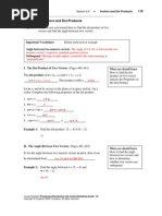 Section 6.4 Vectors and Dot Products: Name