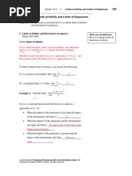 Section 12.4 Limits at Infinity and Limits of Sequences: Name