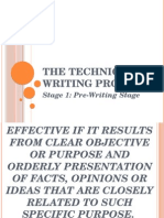 The Technical Writing Process - Stage 1