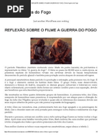 Reflexão Sobre o Filme A Guerra Do Fogo - Filme A Guerra Do Fogo