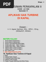 Aplikasi Gasturbine Dikapal