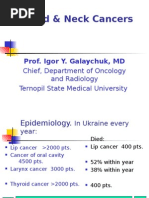 Head & Neck Cancers: Prof. Igor Y. Galaychuk, MD