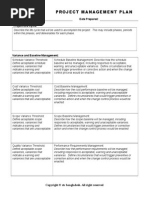 PM Plan Template For Presentation