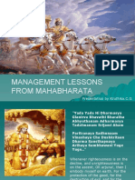 Management Lessons From Mahabharata: Presentation by Kruthika.C.G