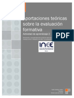 Aportaciones Teóricas Sobre La Evaluación Formativa