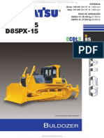 Catalogo Bulldozer Tractores Cadenas D85ex15 d85px15 Komatsu