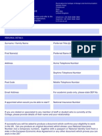 Application For Employment: Personal Details