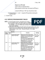 4.2.2 Service Program Mode Tables: To Input A Value or Setting For An SP Mode