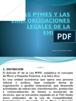 Las Pymes y Las Eirl. Obligaciones Legales de La Empresa