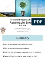 Investment Opportunities in Renewable Energy in India