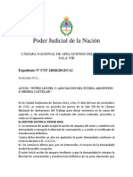 Nunez Leonel C. Asociacion Del Futbol Argentino S. Medida Cautelar