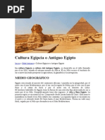 Cultura Egipcia o Antiguo Egipto