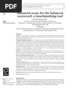 BalancedBalanced Score For The Balanced Scorecard A Benchmarking Tool Score For The Balanced Scorecard A Benchmarking Tool