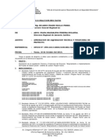 Inf. Aprobacion de Liquidacion Del Proyecto Mejoramiento e Implementacion Del Puesto de Salud de Cairani. Dr. Diana