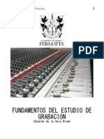 Fundamentos Del Estudio de Grabación