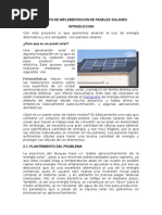 Proyecto de Implementacion de Paneles Solares