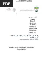 Base de Datos Orientada A Objetos