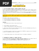 Actchim10 Volume Molaire D'un Gaz