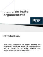 Plan D'un Texte Argumentatif