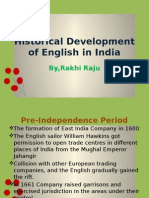 Historical Development of English in India