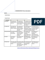 Picture Description Rubric