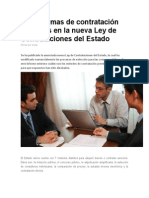 Las 7 Formas de Contratación Previstas en La Nueva Ley de Contrataciones Del Estado