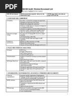 HSE MS Audit / Review Document List