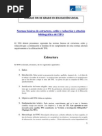 Normas Básicas de Estructura, Estilo y Redacción Del TFG