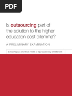 Outsourcing in Higher Education