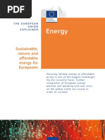 Energy: Sustainable, Secure and Affordable Energy For Europeans