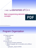 The Fundamentals of C++: Basic Programming Elements and Concepts