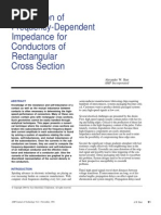 Calculation of Frequency-Dependent Impedance For Conductors of Rectangular Cross Section