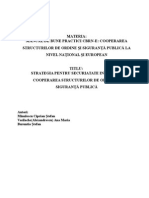 Referat Cooperarea Structurilor de Ordine Și Siguranță Publică La Nivel Național Și European