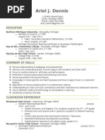 Ariel Dennis Resume