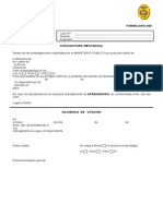 FORMULARIO 008 - Citación para Imputado