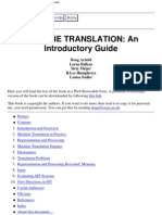 Machine Translation - An Introductary Guide, Arnold