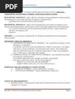 Lecture Notes: Probability and Statistics Engr. Darwin M. Murillo