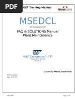 Msedcl: Faq & Solutions Manual Plant Maintenance