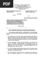 Motion For Extension