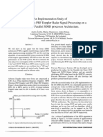 An Implementation Study of Airborne Medium PRF Doppler Radar Signal Processing On A Massively Parallel SIMD Processor Architecture