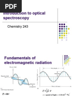 Introduction To Optical Spectroscopy: Chemistry 243