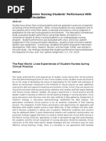 Evaluation of Senior Nursing Students' Performance With High Fidelity Simulation