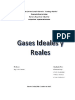 Trabajo Gases Ideales y Reales