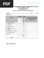 Lista de Cotejo Mate I Bim 2